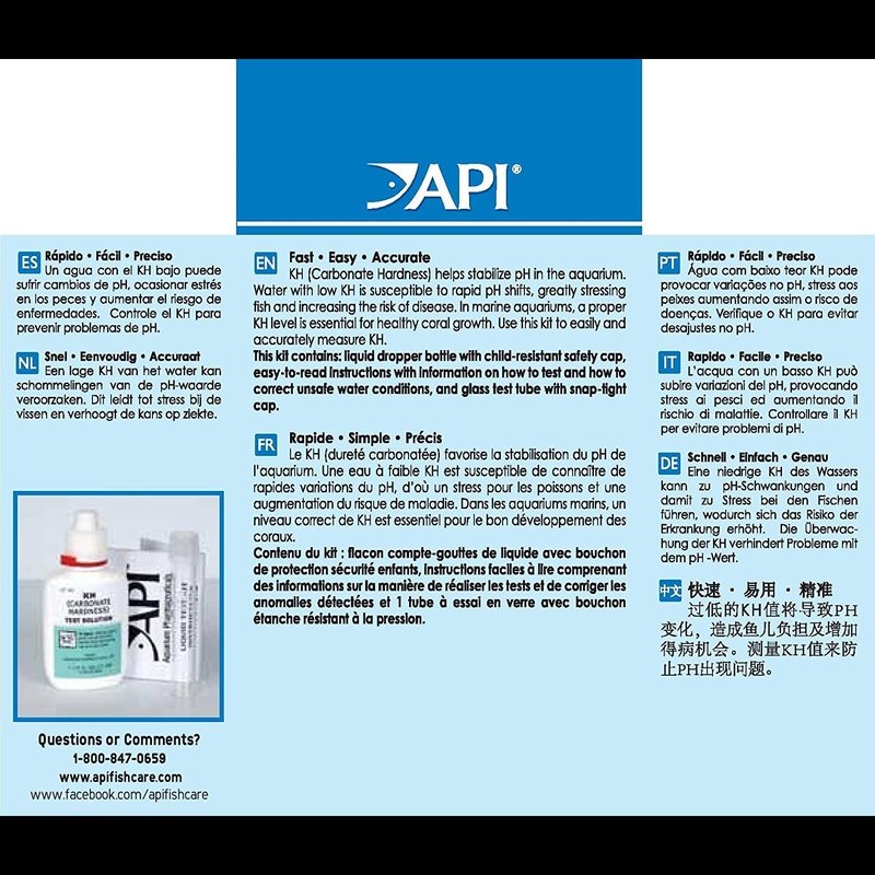 API KH Carbonate Hardness Test Kit - Aquatic Connect