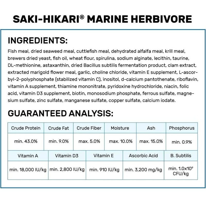 Hikari Saki-Hikari Marine Herbivore Sinking Medium Pellet Food - Aquatic Connect