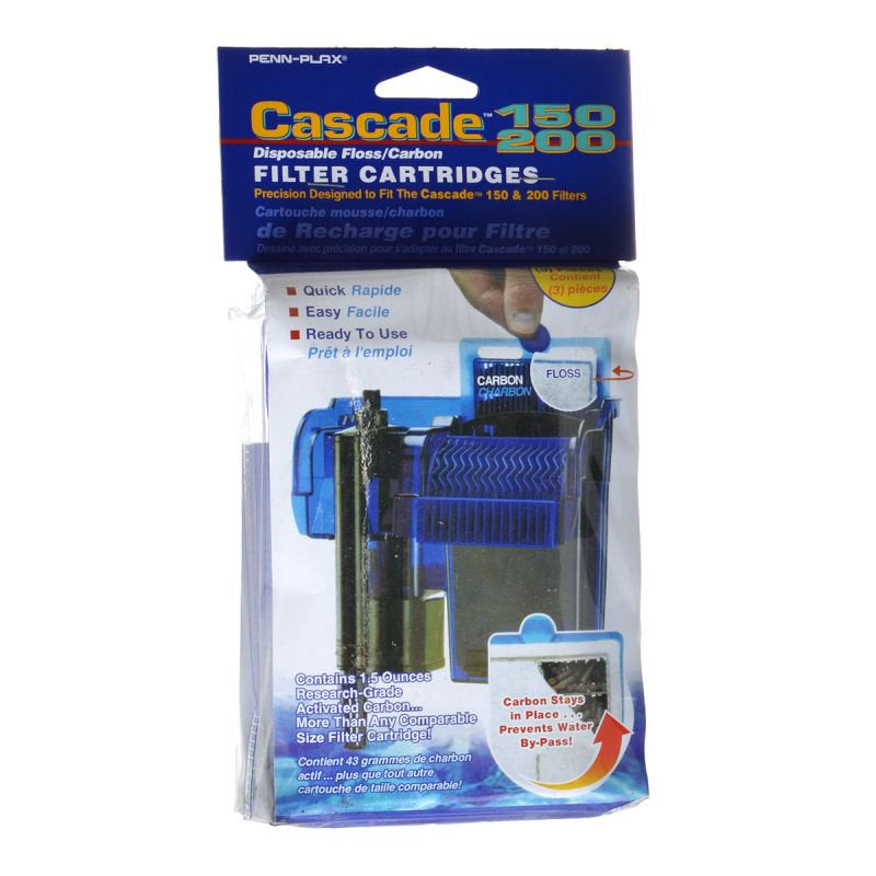 Cascade Disposable Floss/Carbon Filter Cartridges for 150 and 200 Power Filters - Aquatic Connect