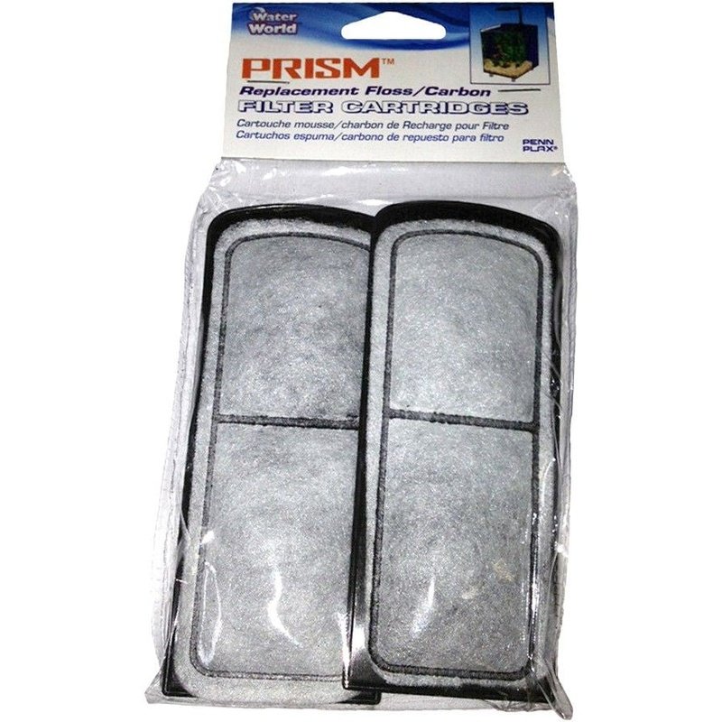 Penn Plax Water World Prism Replacement Floss / Carbon Filter Cartridges - Aquatic Connect