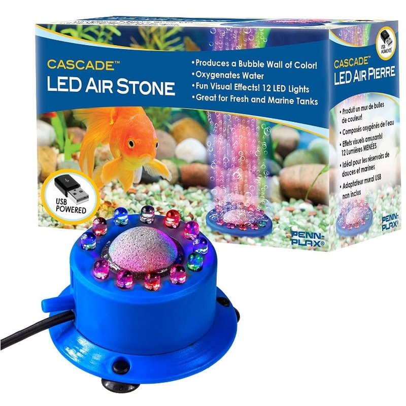 Penn Plax Cascade LED Round Air Stone - Aquatic Connect