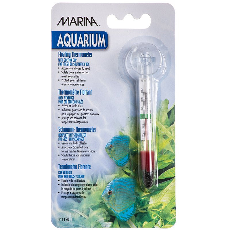 Marina Aquarium Floating Thermometer w/ Suction Cup - Aquatic Connect