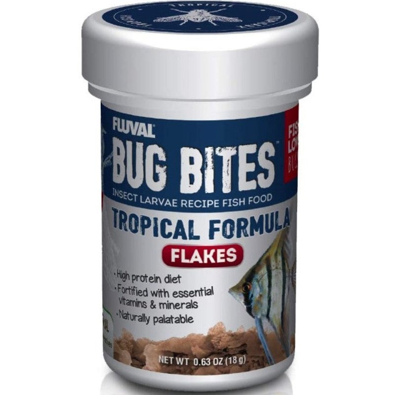 Fluval Bug Bites Insect Larvae Tropical Fish Flake - Aquatic Connect