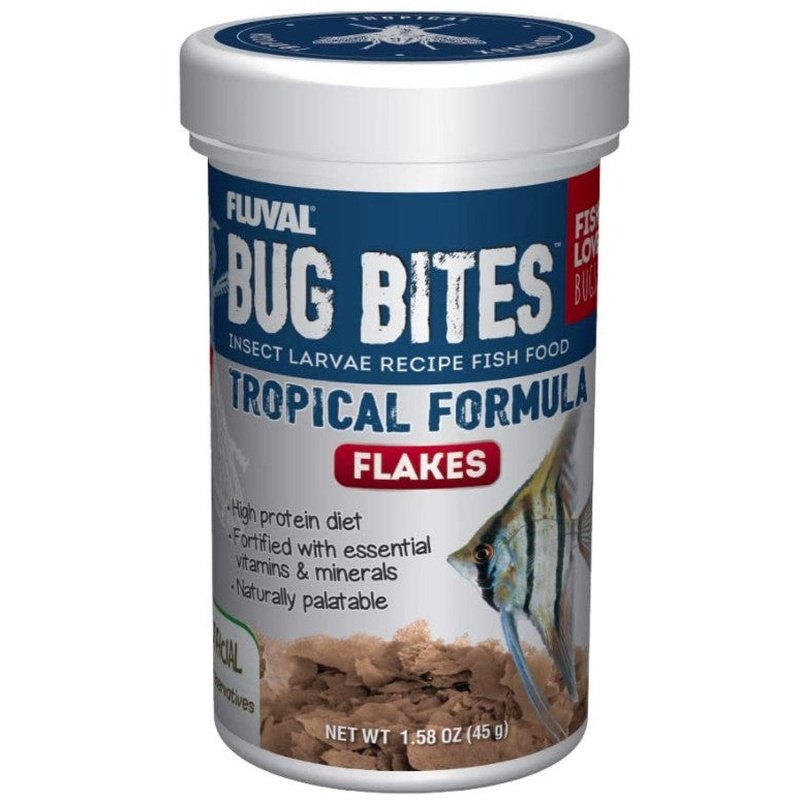 Fluval Bug Bites Insect Larvae Tropical Fish Flake - Aquatic Connect