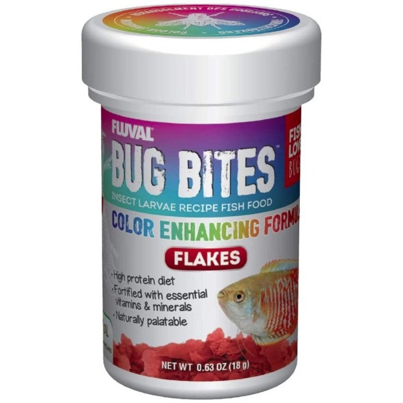 Fluval Bug Bites Insect Larvae Color Enhancing Fish Flake - Aquatic Connect