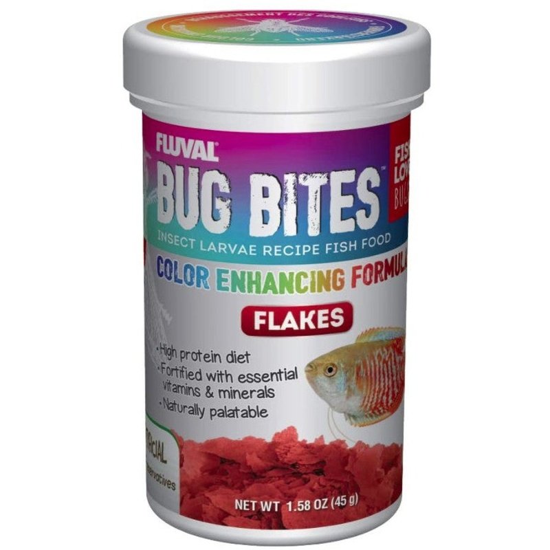 Fluval Bug Bites Insect Larvae Color Enhancing Fish Flake - Aquatic Connect